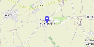 Carte OpenStreetMap — 17, rue de la Mairie, Criquebeuf-la-Campagne