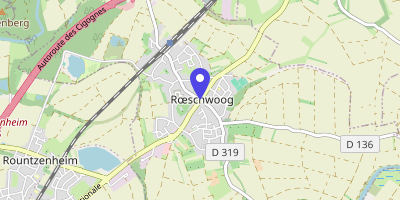 Carte OpenStreetMap — 17 rue Principale, Roeschwoog