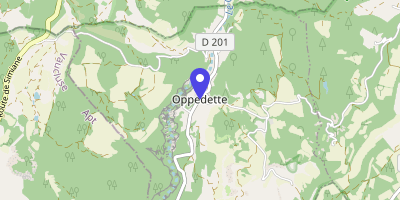 Carte OpenStreetMap — 14 place de la Mairie, Oppedette