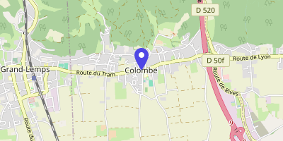 Carte OpenStreetMap — 1351 route du Tram, Colombe