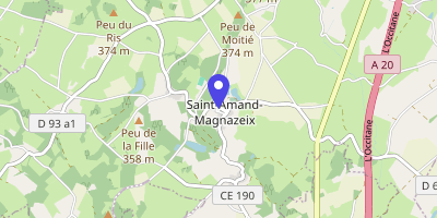 Carte OpenStreetMap — 10 le Bourg, Saint-Amand-Magnazeix