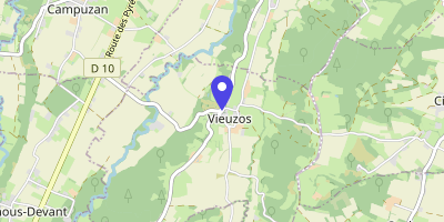Carte OpenStreetMap — 2 rue du Village, Vieuzos