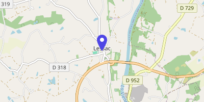 Carte OpenStreetMap — 1 place de la Mairie, Lessac