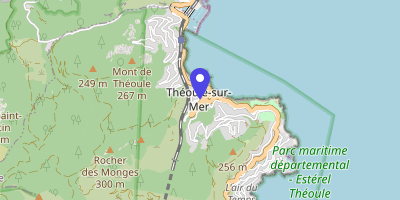 Carte OpenStreetMap — 1 place Général-Bertrand, Théoule-sur-Mer