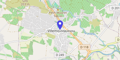 Carte OpenStreetMap — 55 boulevard de la République, Villemoustaussou