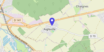 Carte OpenStreetMap — 1 rue André-Rouillé, Aigleville