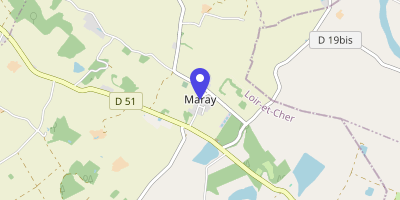 Carte OpenStreetMap — 1 place de la Mairie, Maray