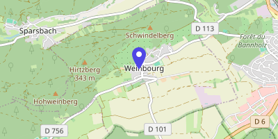 Carte OpenStreetMap — Place de la Mairie, Weinbourg