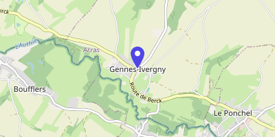 Carte OpenStreetMap — 2 rue de l'Église, Gennes-Ivergny