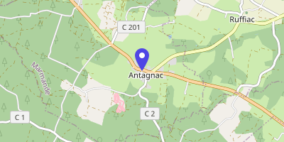 Carte OpenStreetMap — 16 rue de l'école, Antagnac