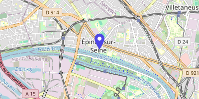 Carte OpenStreetMap — 1-3 rue Quétigny, Épinay-sur-Seine Cedex