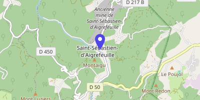 Carte OpenStreetMap — 1 place de la Mairie, Saint-Sébastien-d'Aigrefeuille