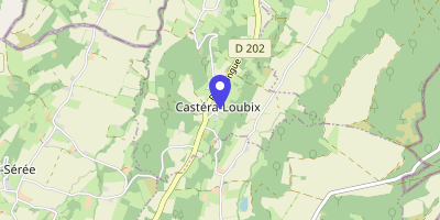 Carte OpenStreetMap — Place de l'Église, Castéra-Loubix