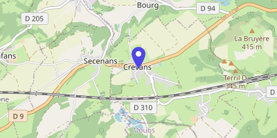 Carte OpenStreetMap — 22 rue des Trois-Fontaines, Crevans-la-Chapelle-lès-Granges