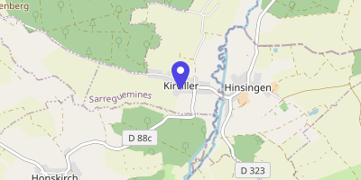 Carte OpenStreetMap — 21 rue Principale, Kirviller