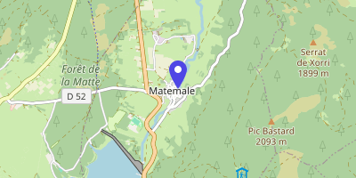 Carte OpenStreetMap — 1 place de la Mairie, Matemale