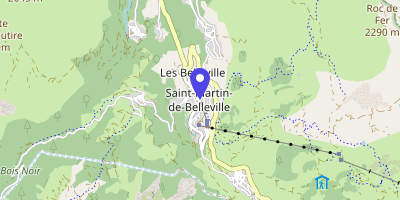 Carte OpenStreetMap — 1 place des Belleville, Les Belleville