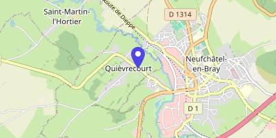 Carte OpenStreetMap — 2 A route de Neufchatel, Quièvrecourt