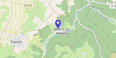 Carte OpenStreetMap — 1 chemin de la Plaine, Belfort-sur-Rebenty