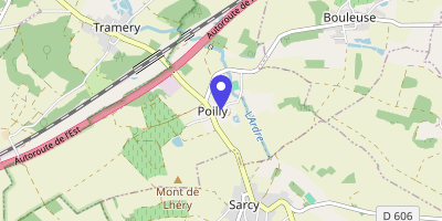 Carte OpenStreetMap — 1 place de la Mairie, Poilly
