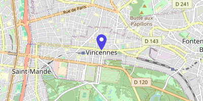 Carte OpenStreetMap — 53 bis rue de Fontenay, Vincennes