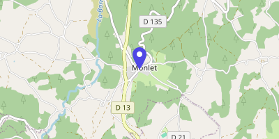 Carte OpenStreetMap — 1 Place de la Mairie, Monlet