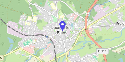 Carte OpenStreetMap — 1 place Saint-Pierre, Luxeuil-les-Bains