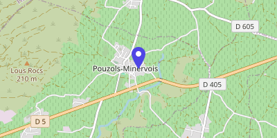 Carte OpenStreetMap — 25 rue de la République, Pouzols-Minervois