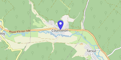 Carte OpenStreetMap — 2 place de la Mairie, Courtivron