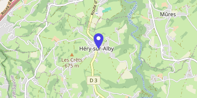 Carte OpenStreetMap — 40 chemin des Écoliers, Héry-sur-Alby