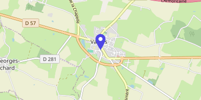 Carte OpenStreetMap — 1 route de la Bazouge, Vaiges