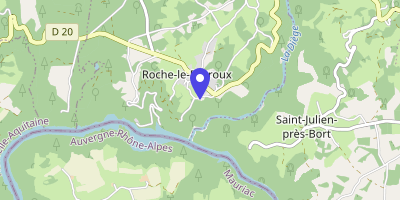 Carte OpenStreetMap — Le Bourg, Roche-le-Peyroux
