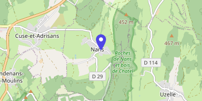 Carte OpenStreetMap — 7 route d'Uzelle, Nans