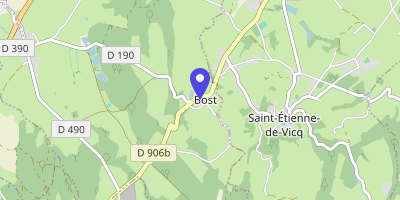 Carte OpenStreetMap — 4 place du Bourg, Bost