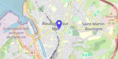 Carte OpenStreetMap — Place Godefroy-de-Bouillon, Boulogne-sur-Mer