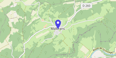Carte OpenStreetMap — Place de l'Église, Malbrans