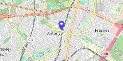 Carte OpenStreetMap — 1 place Auguste-Mounié, Antony