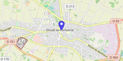 Carte OpenStreetMap — 16 place Jean-Bégault, Doué-en-Anjou