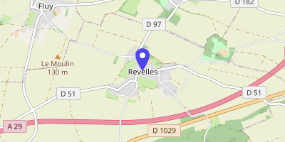 Carte OpenStreetMap — 2 rue d'Amiens, Revelles