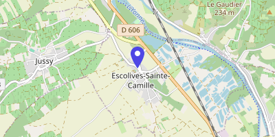 Carte OpenStreetMap — 2 place de la Mairie, Escolives-Sainte-Camille