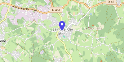 Carte OpenStreetMap — 1 place de l'Église, Saint-Pal-de-Mons