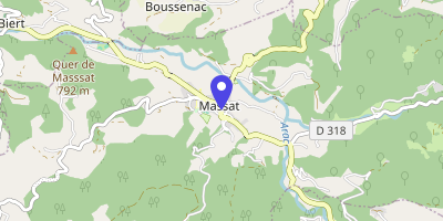 Carte OpenStreetMap — Place de la Mairie, Massat