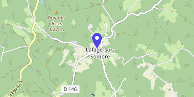 Carte OpenStreetMap — 2 place de l'Oratoire, Lafage-sur-Sombre