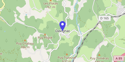 Carte OpenStreetMap — 3 place de la mairie, Davignac