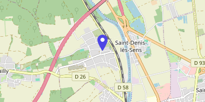 Carte OpenStreetMap — 18 rue de l'Église, Courtois-sur-Yonne