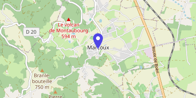 Carte OpenStreetMap — Place de la Mairie, Marcoux