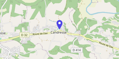Carte OpenStreetMap — 1 place de la Mairie, Candresse