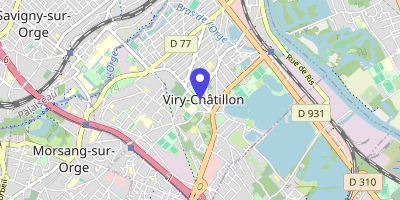 Carte OpenStreetMap — 1 place de la République, Viry-Châtillon