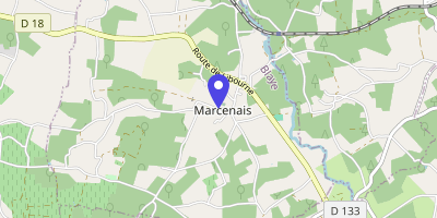 Carte OpenStreetMap — 300 route du Bourg, Marcenais