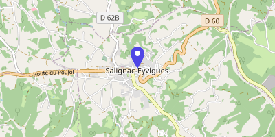 Carte OpenStreetMap — Place de la Mairie, Salignac-Eyvigues